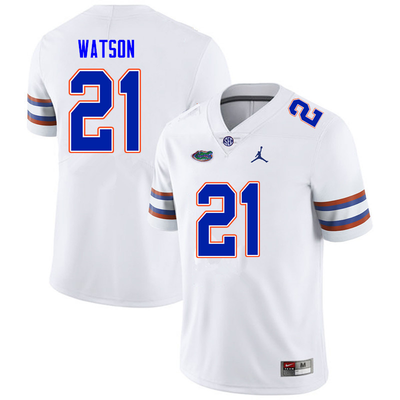 Men #21 Desmond Watson Florida Gators College Football Jerseys Sale-White